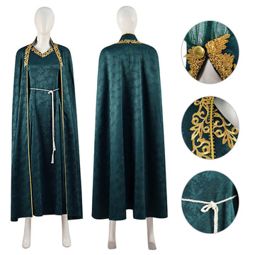 Alicent Hightower Green Dress House of the Dragon Costumes Halloween Women Outfit Becostume